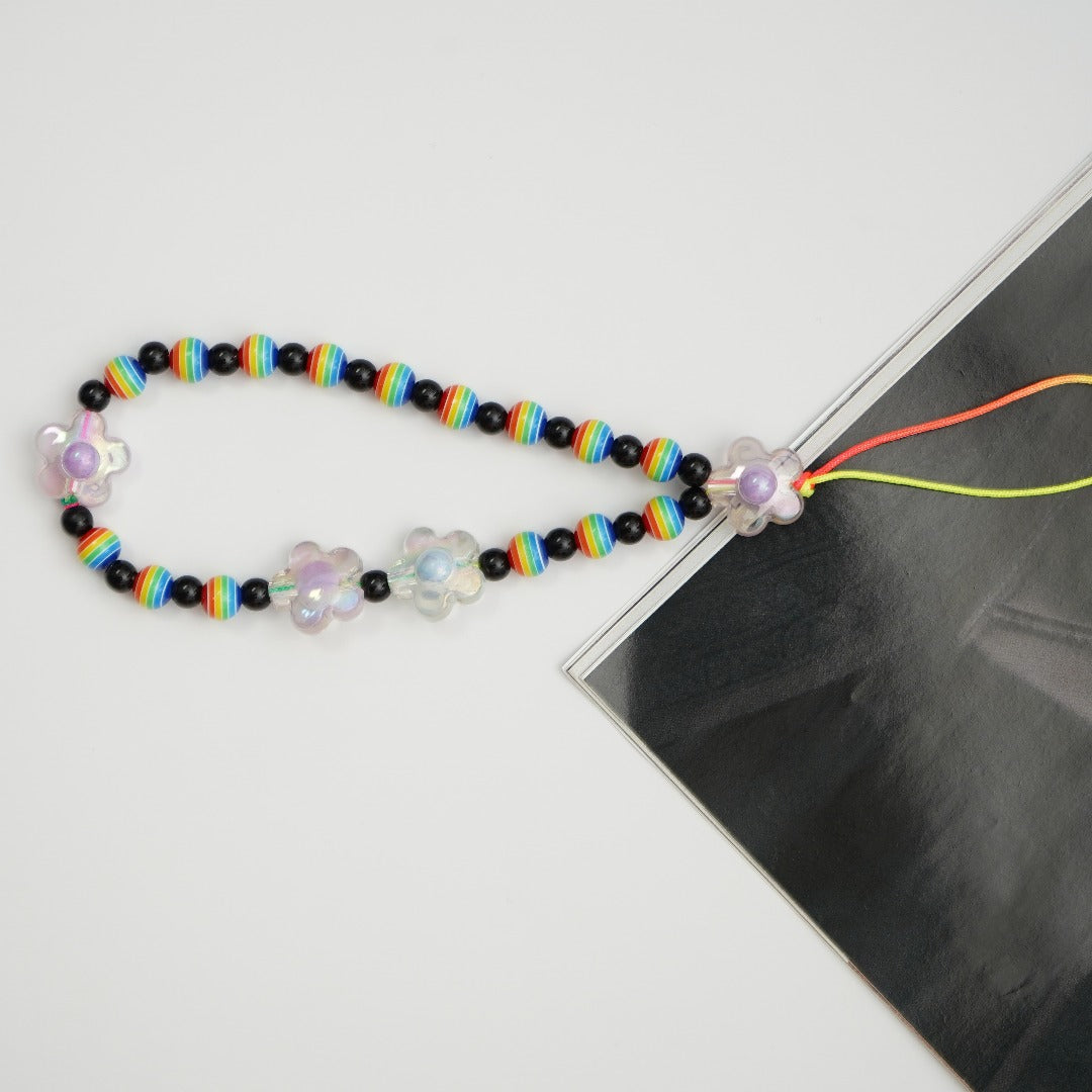 Crystal Flowers Beaded Phone Charm Crystal Flowers Beaded Phone Charm