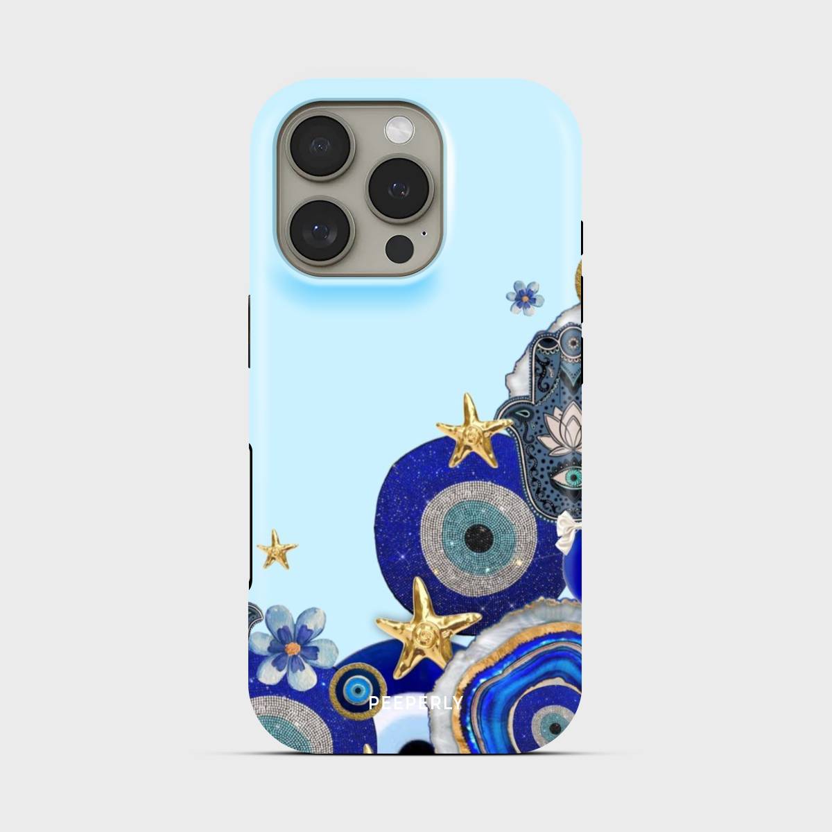 Divine Eye Crystal Series phone case for iPhone with coastal art design