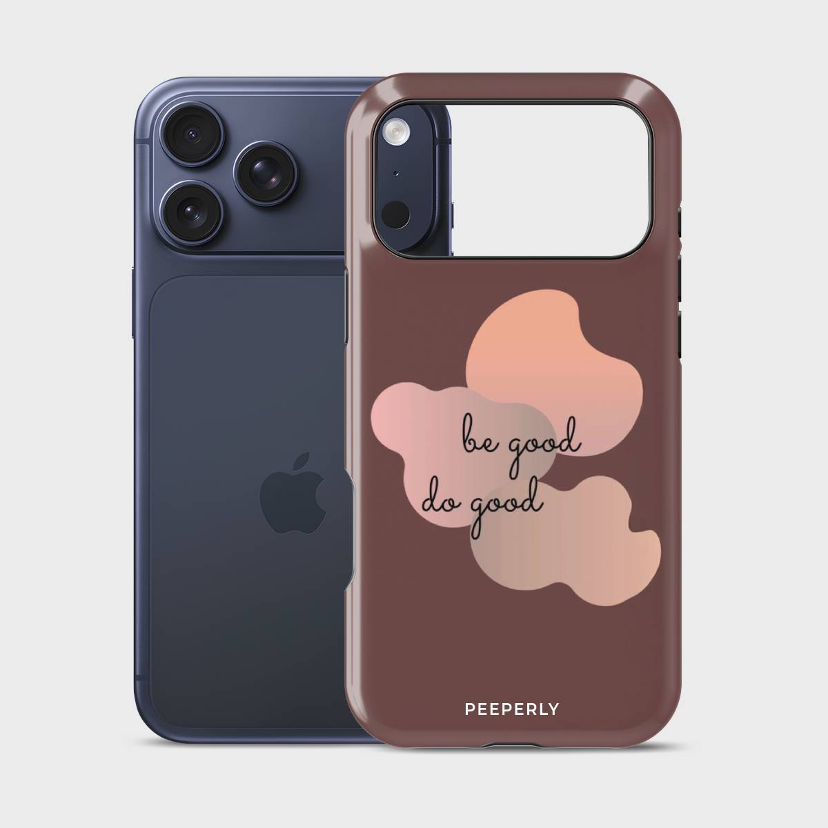 Inspire Goodness Crystal Series phone case for iPhone showing full back floral design with precise camera cutout and slim profile fit