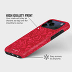 Love Rush Crystal Series phone case for iPhone showing soft floral pattern with high quality print and precise port access