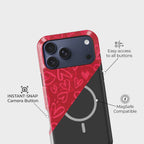 Love Rush Crystal Series phone case for iPhone showing raised bezel protection and impact resistant design in drop test view