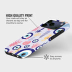 Marine Mirage Crystal Series phone case for iPhone showing soft floral pattern with high quality print and precise port access