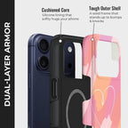 Softly Yours Crystal Series phone case for iPhone showing dual layer armor design