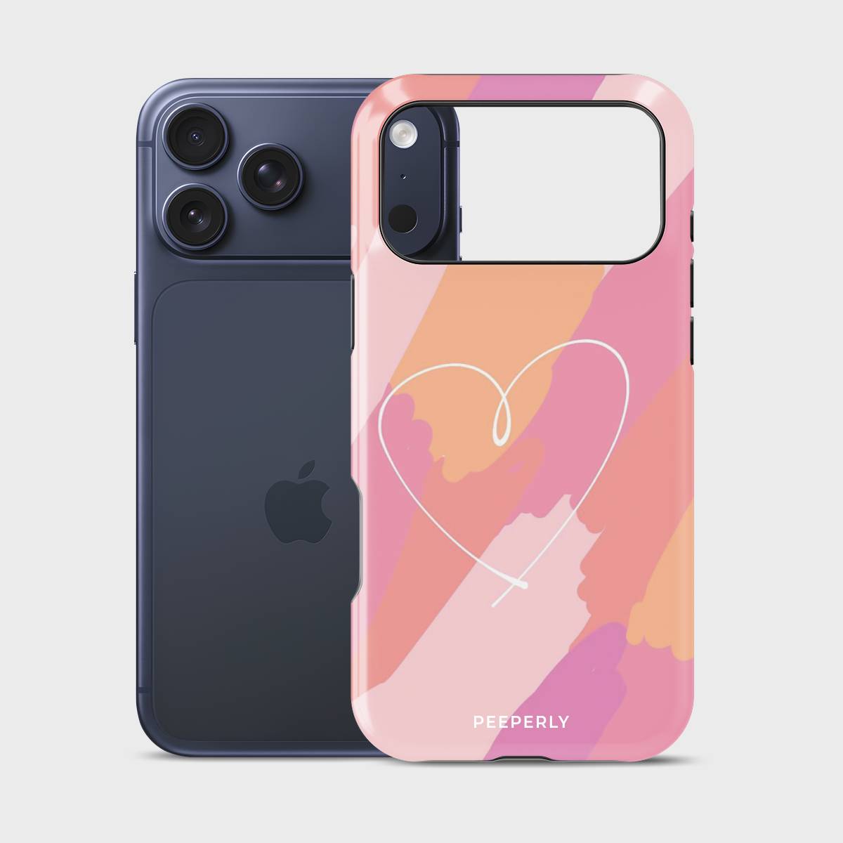 Softly Yours Crystal Series phone case for iPhone showing full back floral design with precise camera cutout and slim profile fit