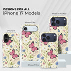 Winged Nature Crystal Series phone case for iPhone showing floral design available across multiple iPhone models and sizes
