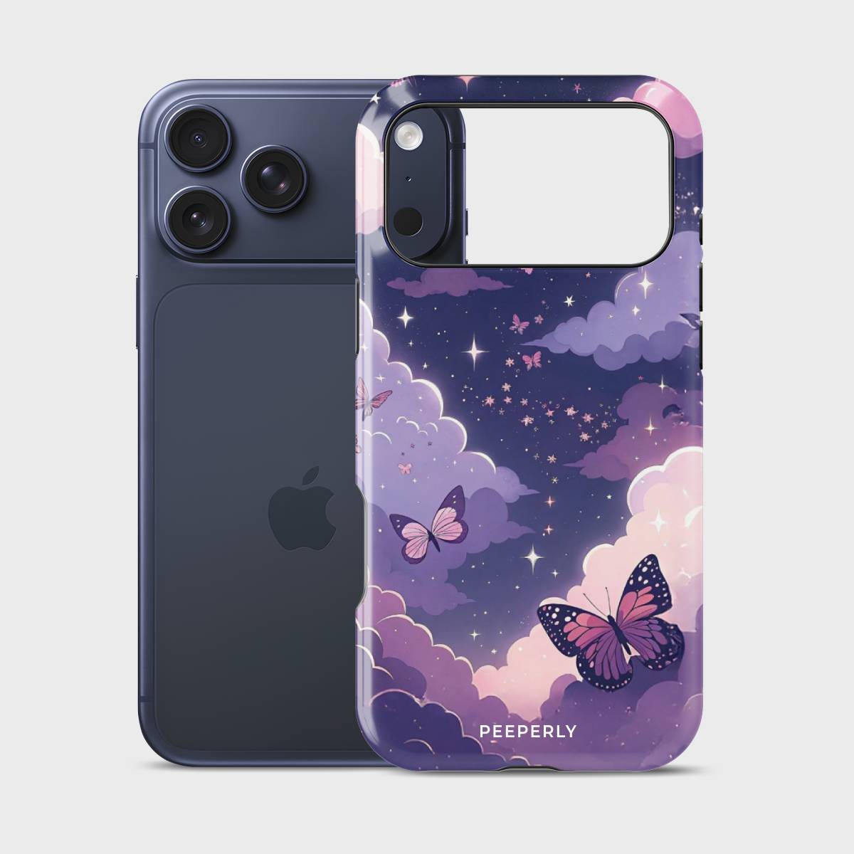 Starfield Soar Crystal Series phone case for iPhone showing full back floral design with precise camera cutout and slim profile fit