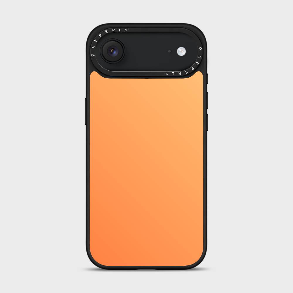 Apricot Glow Signature Series phone case for iPhone showing design on iPhone 17 Air model