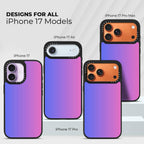 Pixel Sunset Signature Series phone case for iPhone showing MagSafe compatible back with instant snap camera button access