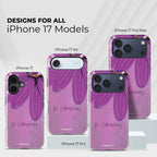 Petal Dreams Crystal Series phone case for iPhone showing designs available across multiple iPhone models and sizes