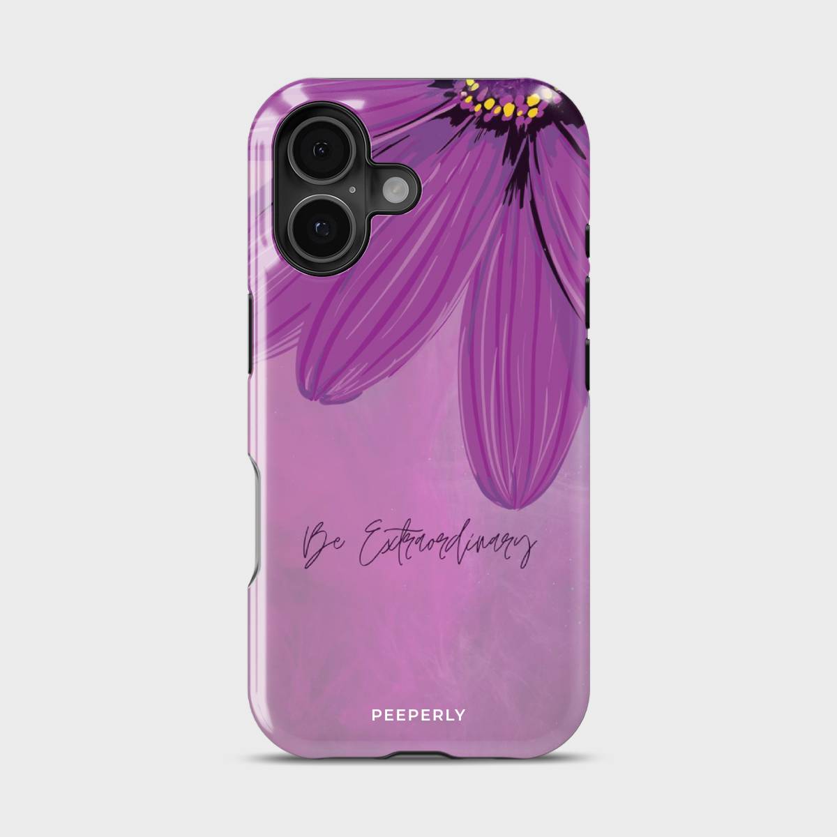 Petal Dreams Crystal Series phone case for iPhone showing detailed crystal design with glossy finish and raised camera bezel