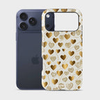 Shine with Love Crystal Series phone case for iPhone showing full back design with precise camera cutout and slim profile fit
