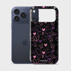 Neon Wings Crystal Series phone case for iPhone showing full back design with precise camera cutout and slim profile fit