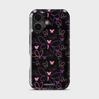 Neon Wings Crystal Series phone case for iPhone showing detailed crystal design with glossy finish and raised camera bezel