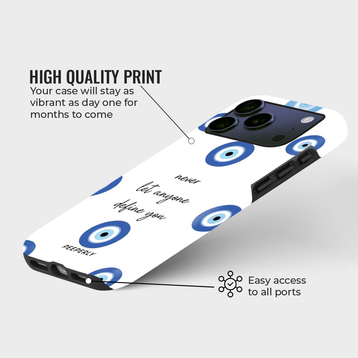 Selfhood Crystal Series phone case for iPhone showing design with high quality print and precise port access