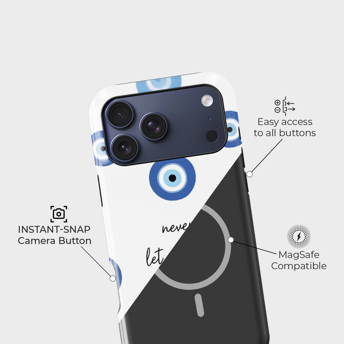 Selfhood Crystal Series phone case for iPhone showing raised bezel protection and impact resistant design in drop test view