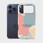Today's Content Crystal Series phone case for iPhone showing full back design with precise camera cutout and slim profile fit