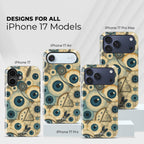 Vigilis Crystal Series phone case for iPhone showing designs available across multiple iPhone models and sizes