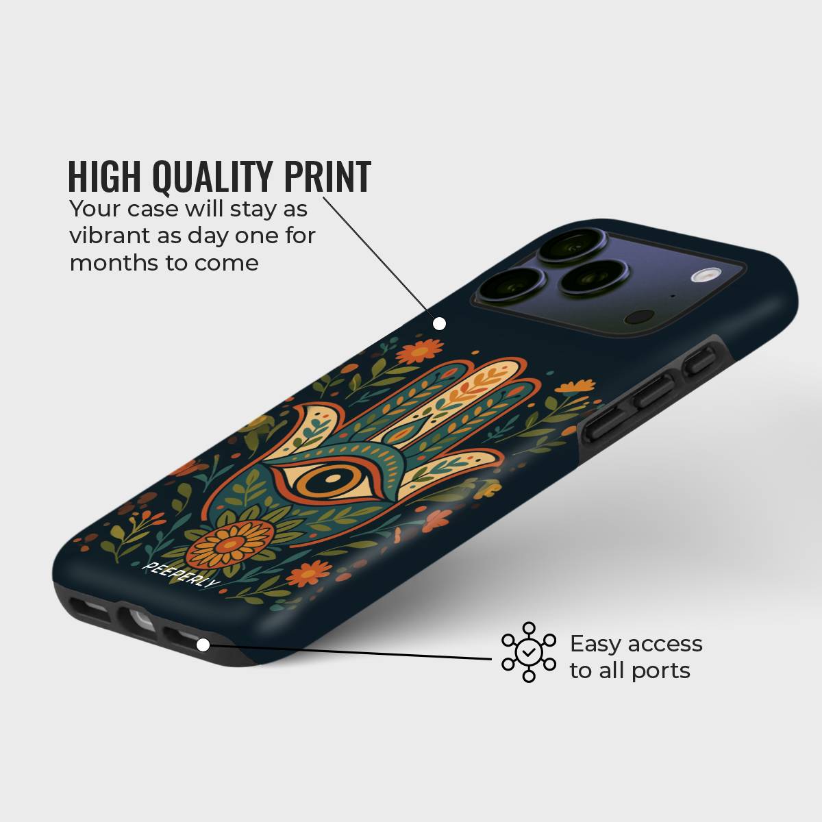 Eye Of Harmony Crystal Series phone case for iPhone showing design with high quality print and precise port access