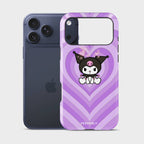 Heart Havoc Crystal Series phone case for iPhone showing full back design with precise camera cutout and slim profile fit