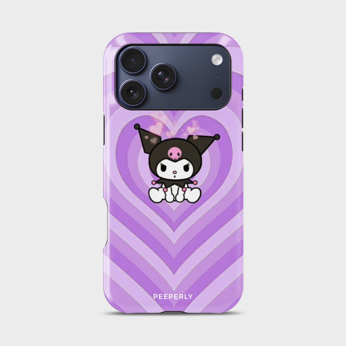 Heart Havoc Crystal Series phone case for iPhone showing detailed crystal design with glossy finish and raised camera bezel