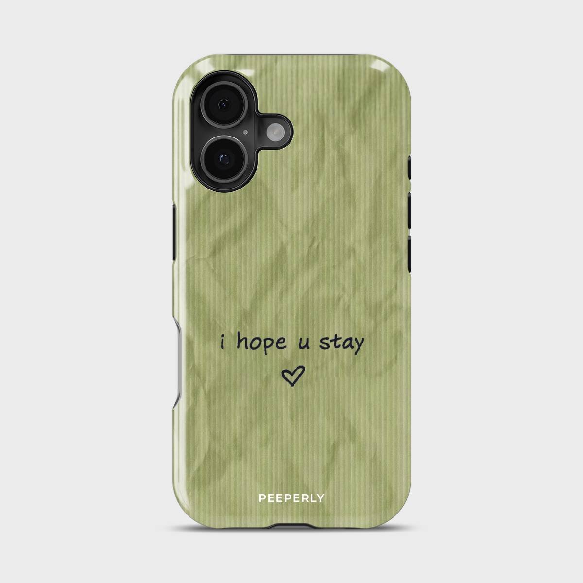 Leafy Love Crystal Series phone case for iPhone showing detailed crystal design with glossy finish and raised camera bezel