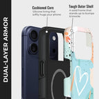 Pastel Passion Crystal Series phone case for iPhone showing dual layer armor design