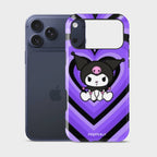 Rebel Sweetheart Crystal Series phone case for iPhone showing full back design with precise camera cutout and slim profile fit