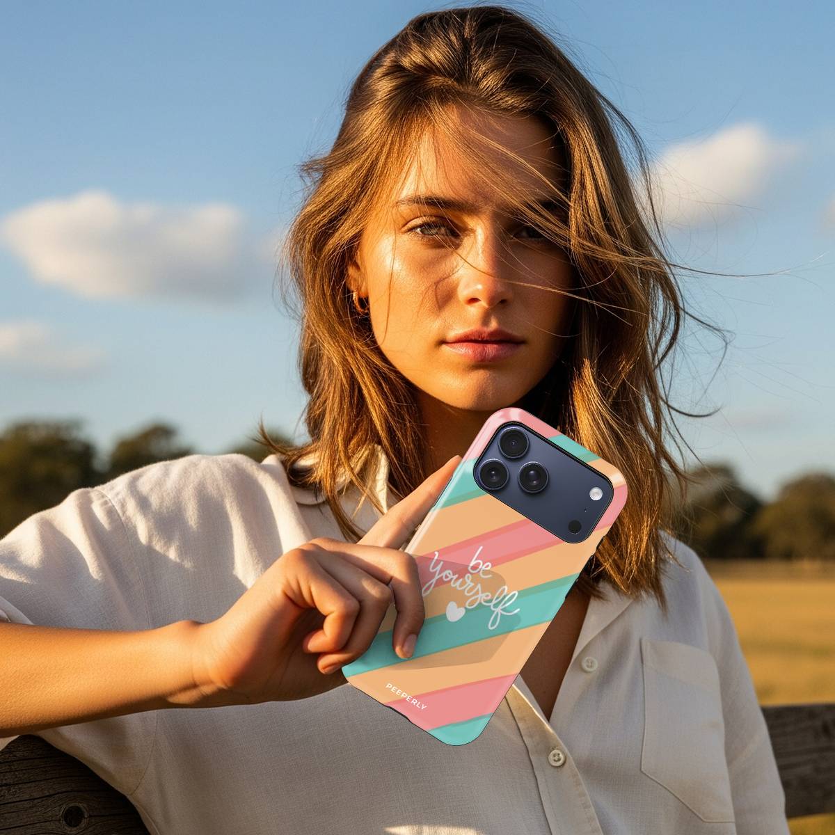 True Confidence Crystal Series iPhone case in hand lifestyle image