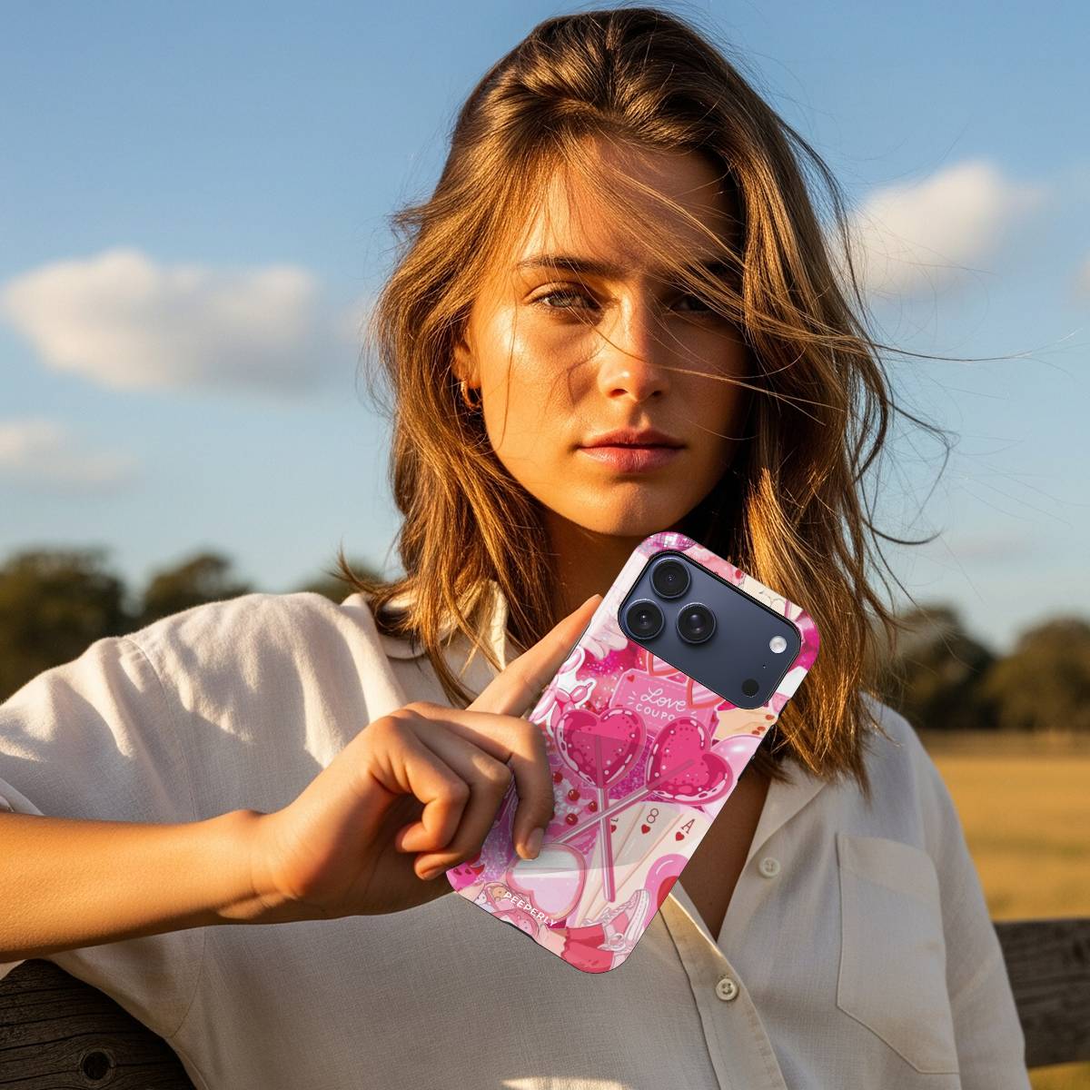 Valentine Love Crystal Series iPhone case in hand lifestyle image