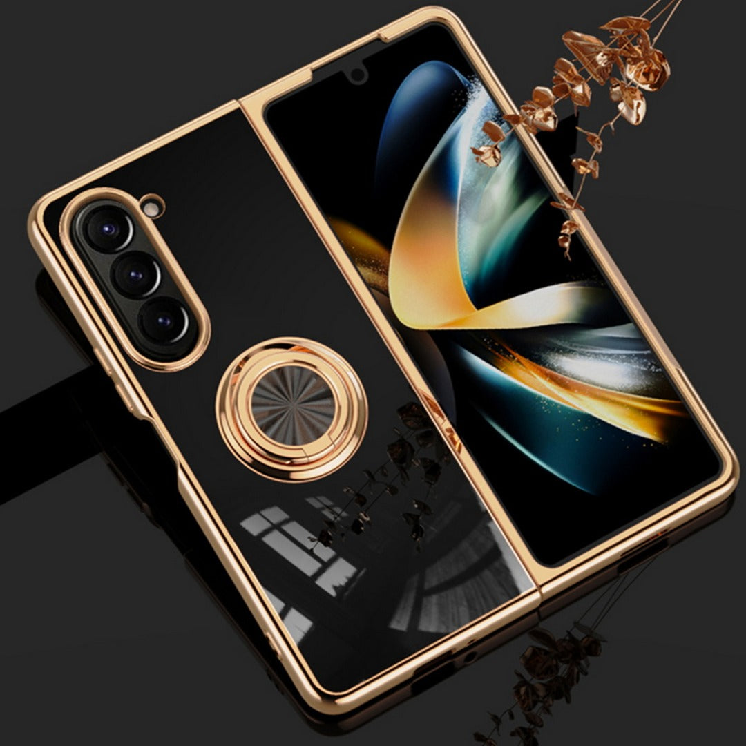 Galaxy Z Fold5 Gold Plating Metallic Ring Case