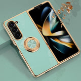 Galaxy Z Fold5 Gold Plating Metallic Ring Case