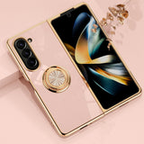 Galaxy Z Fold5 Gold Plating Metallic Ring Case