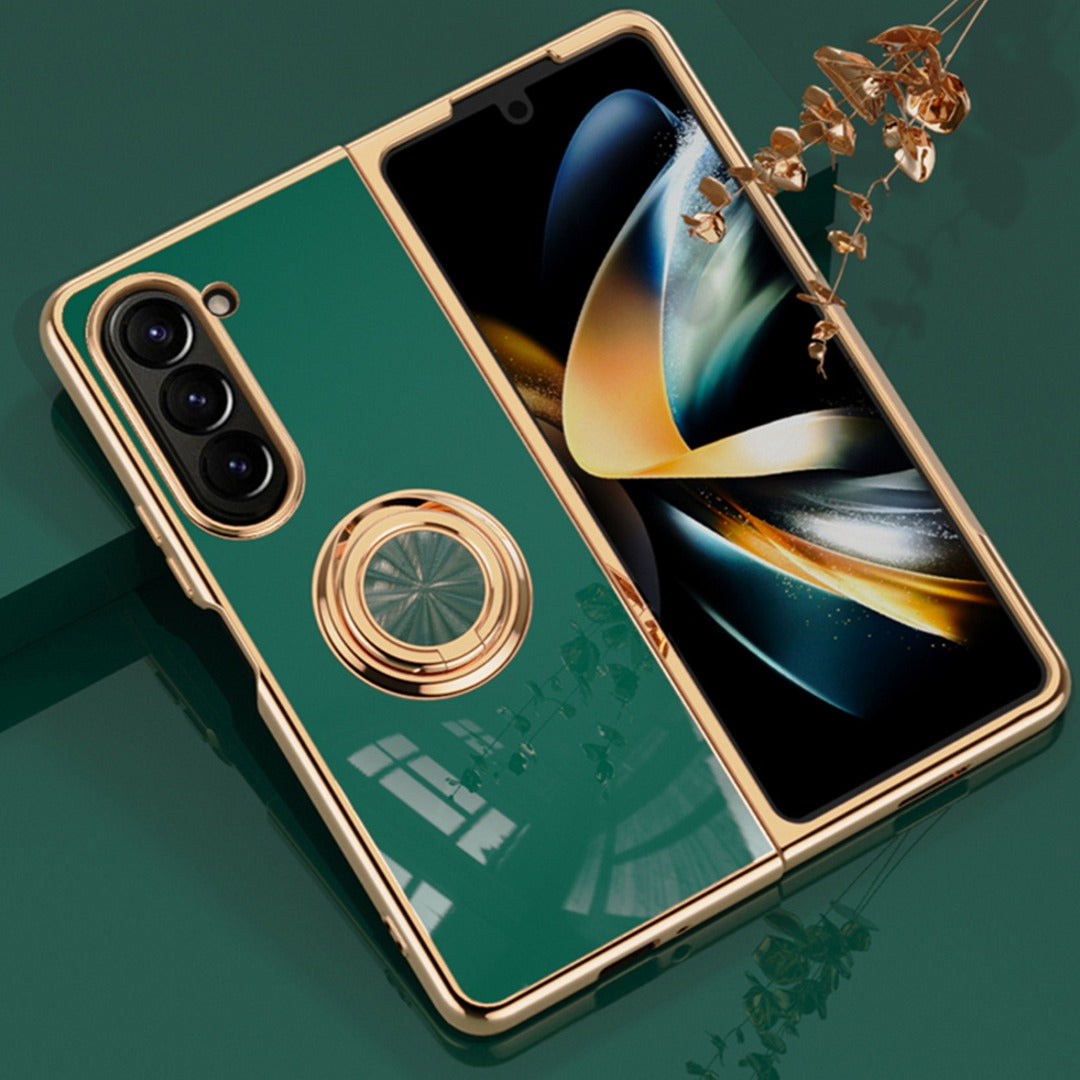 Galaxy Z Fold5 Gold Plating Metallic Ring Case