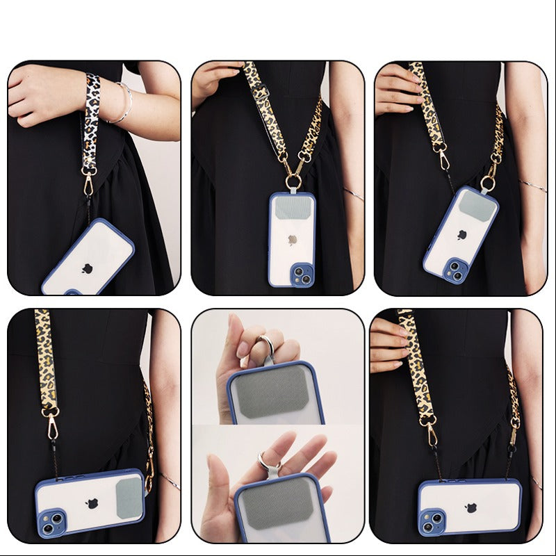 Leopard Print Phone Lanyard Kit: Convert & Sling