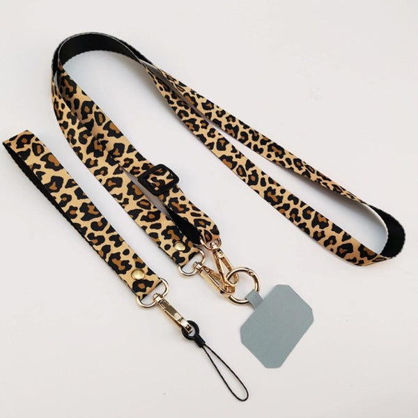 Leopard Print Phone Lanyard Kit: Convert & Sling