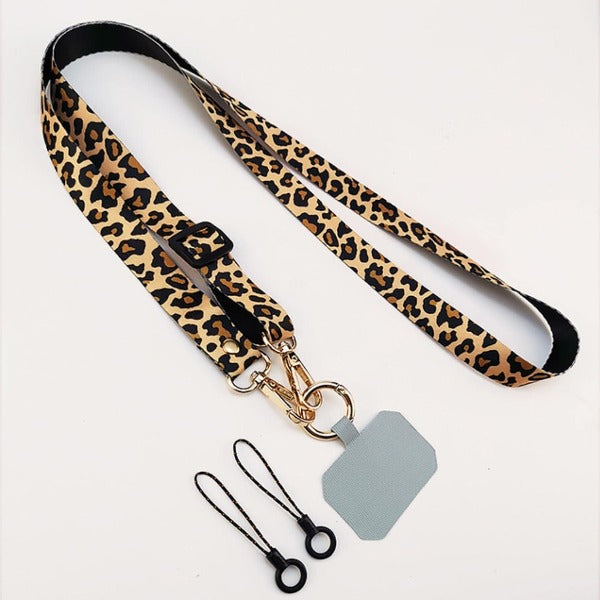 Leopard Print Phone Lanyard Kit: Convert & Sling