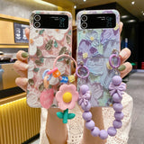 Oil Painting Floral Elegance Phone Case with Cute Bracelet - Samsung