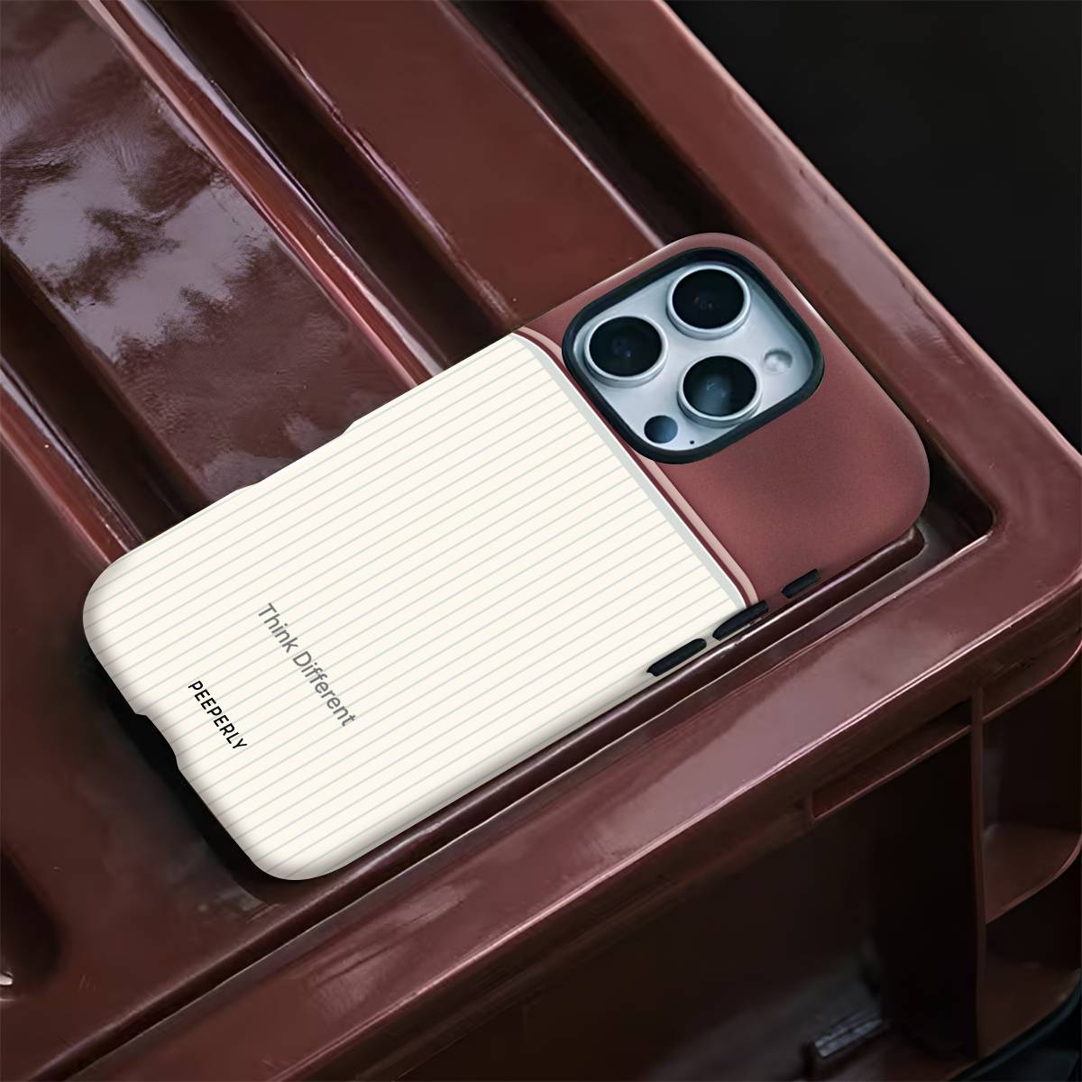 Think Different Crystal Series iPhone case in hand lifestyle image