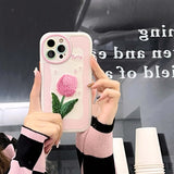 3D Tulip Embroidery Phone Case