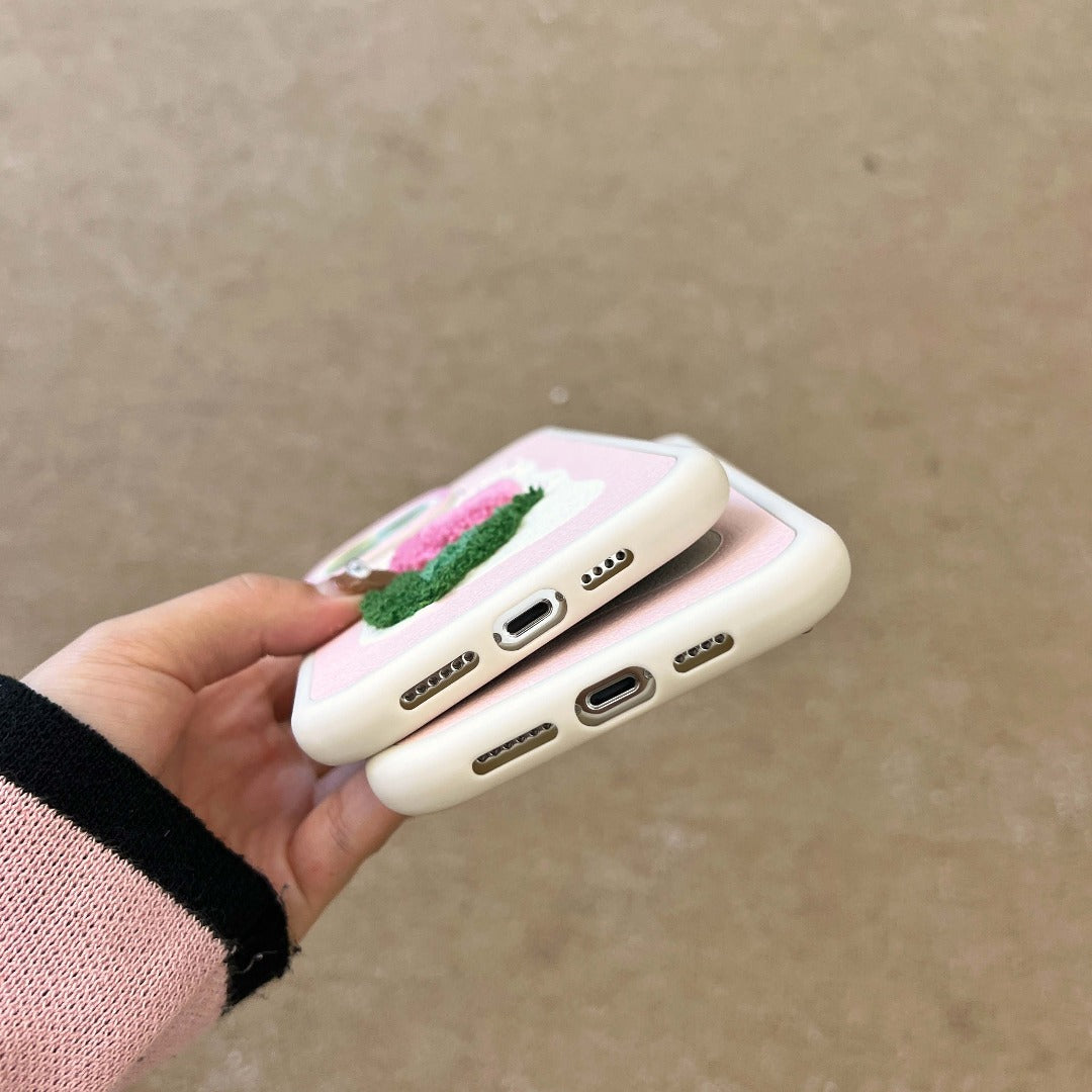 3D Tulip Embroidery Phone Case