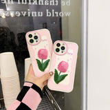 3D Tulip Embroidery Phone Case