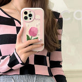 3D Tulip Embroidery Phone Case