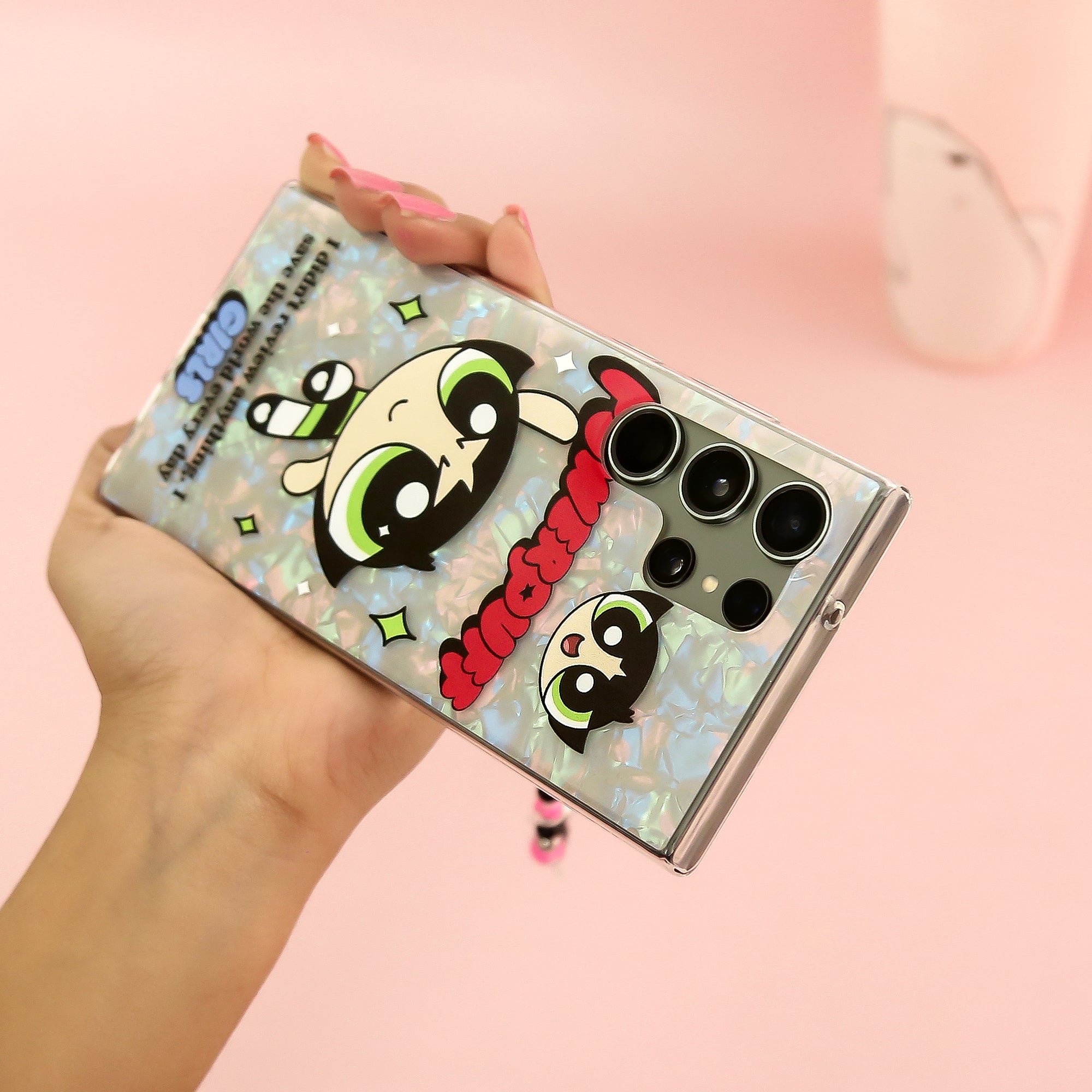 Powerpuff Superhero Style Case with Charm - Samsung