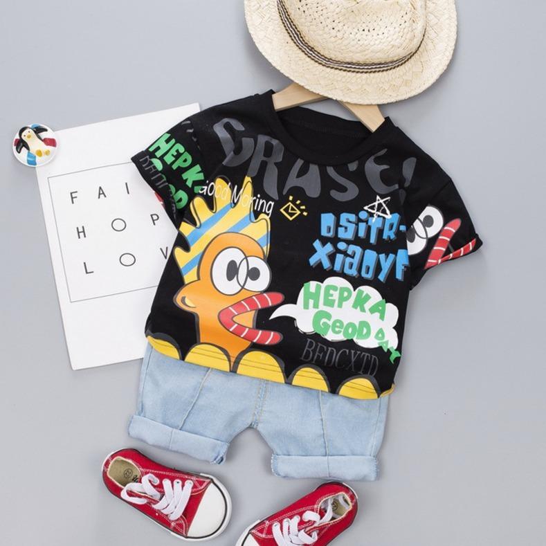 Graffiti Printed Summer Clothing Set