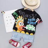 Graffiti Printed Summer Clothing Set