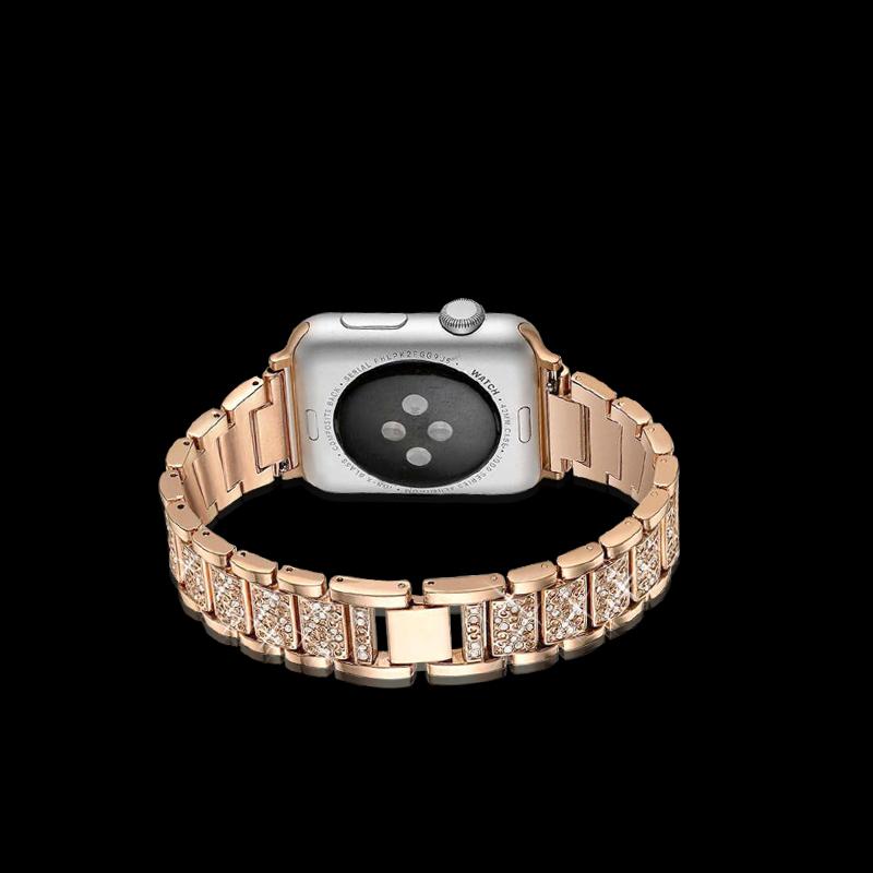 Diamond Metal Strap for Apple Watch [42/44MM] - Rose Gold