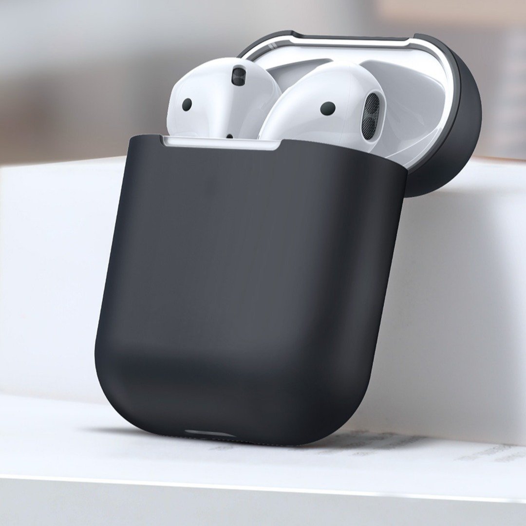 AirPods 1/2 Liquid Silicone Case - Black