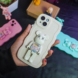 Cute Bear Stand Soft TPU Case - iPhone