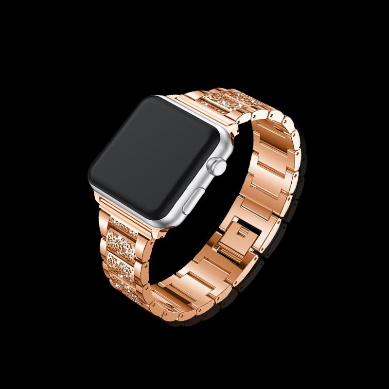 Diamond Metal Strap for Apple Watch [42/44MM] - Rose Gold