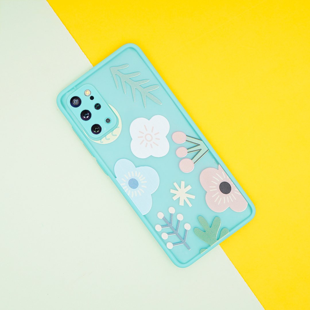 Floral Print Hybrid Matte Anti-shock Case - Samsung